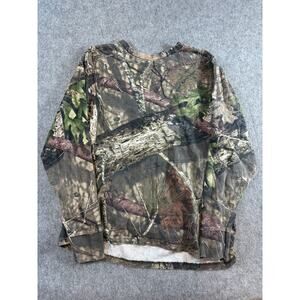 Game Winner Mossy Oak Shirt Mens Small Realtree Camo All Over Print Hunting Tee